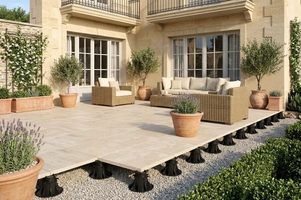 Pourquoi la terrasse en carrelage sur plots est la meilleure solution dans les régions froides