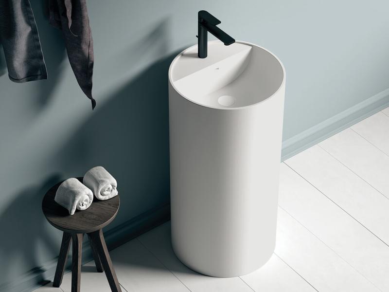 lavabo colonne rond